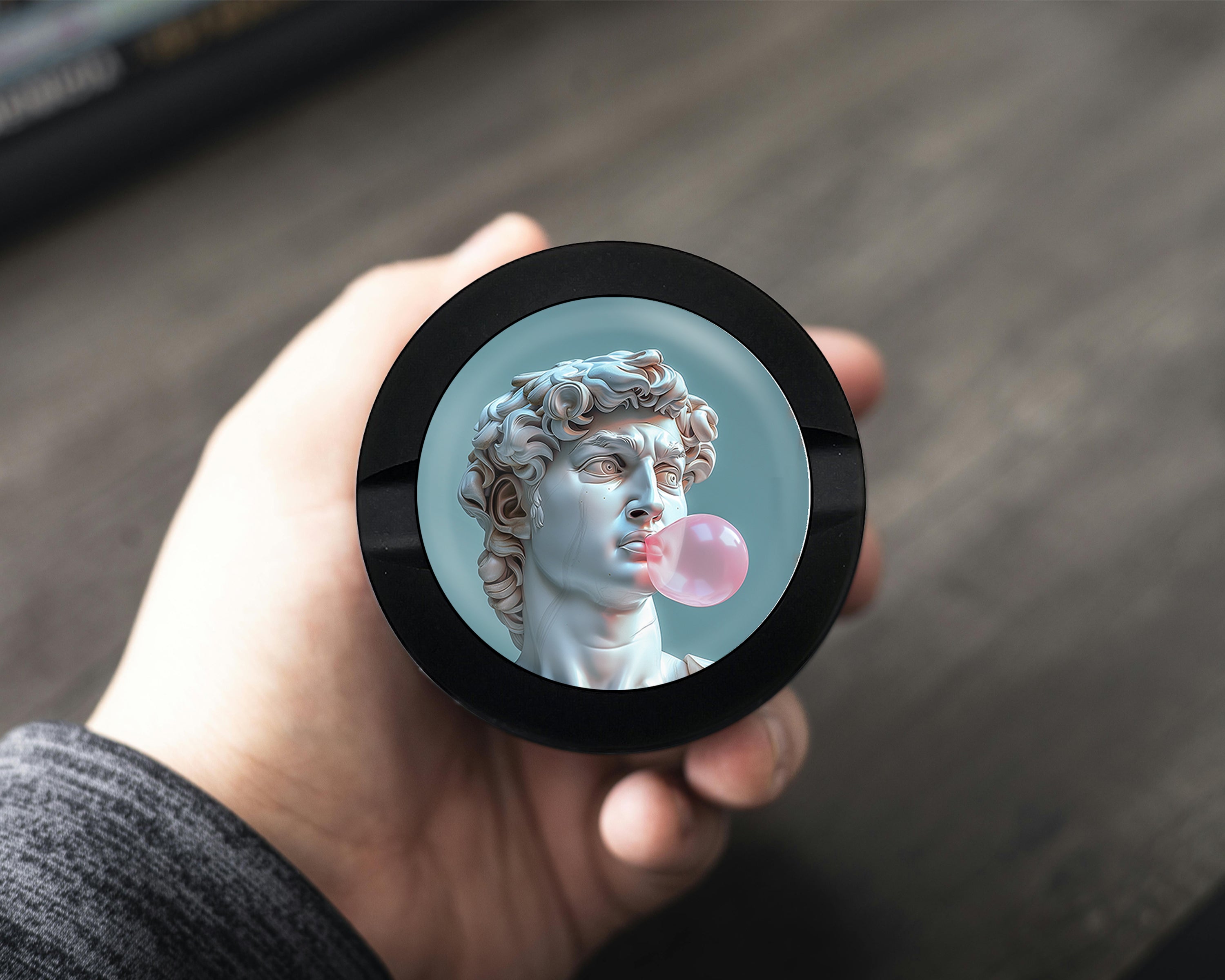 Michelangelo Statue Of David Blowing A Bubble Snus Storage Case Bottle Opener