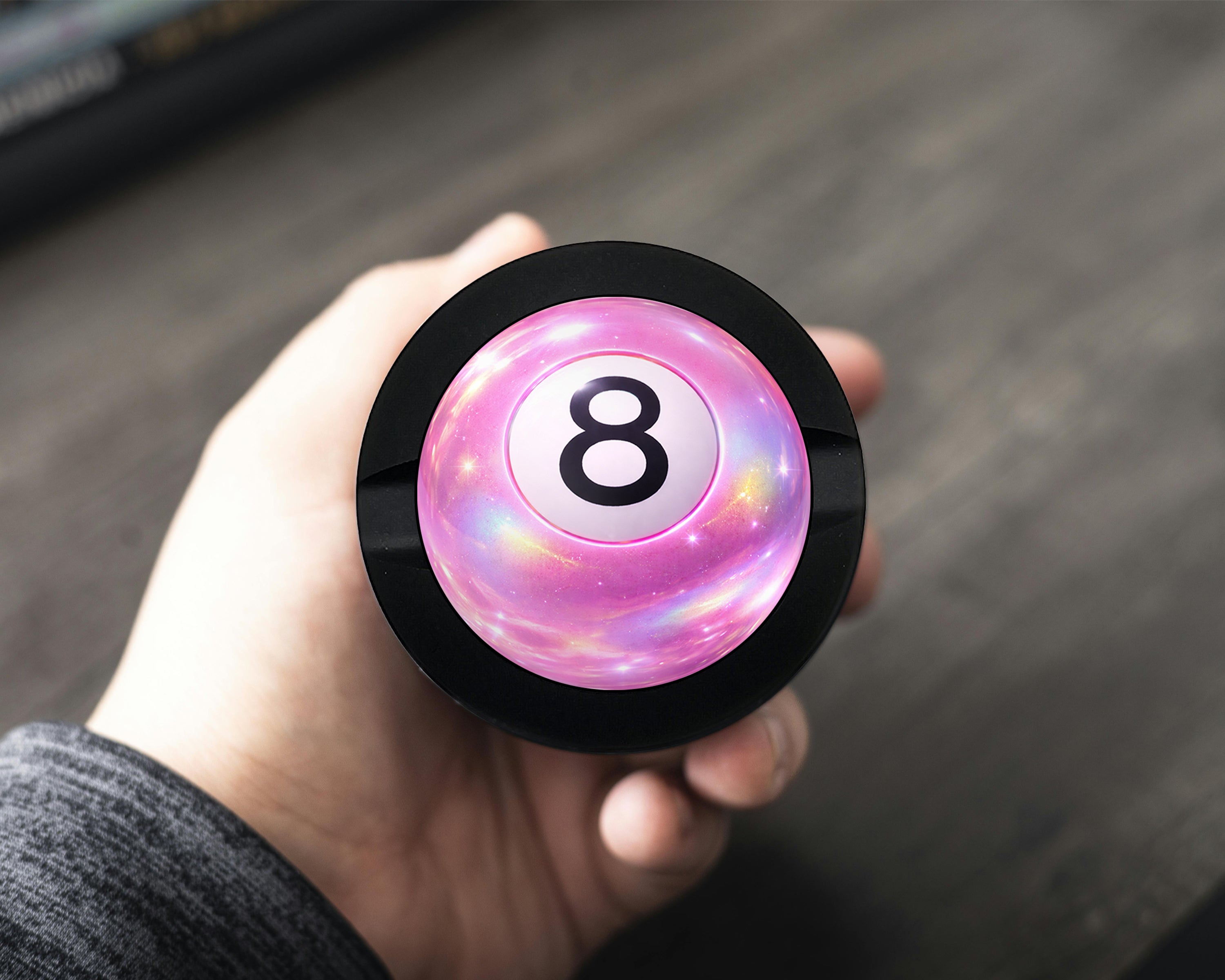 Pink Magic 8 Ball Digital Pop Art Snus Storage Case Bottle Opener