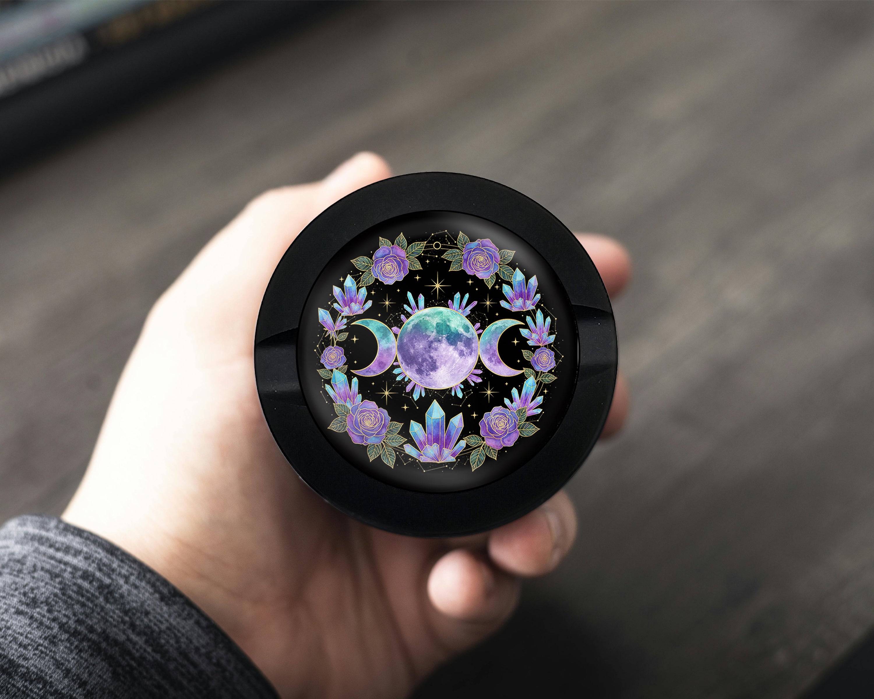 Crystal Moon Goddess Mandala Snus Storage Case Bottle Opener