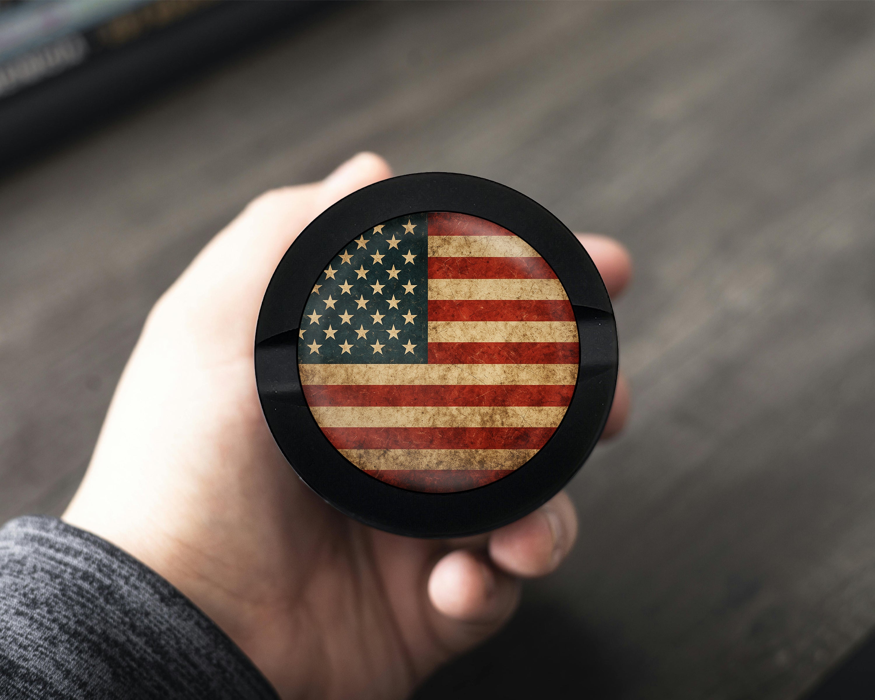 Rustic American Flag Snus Storage Case Bottle Opener