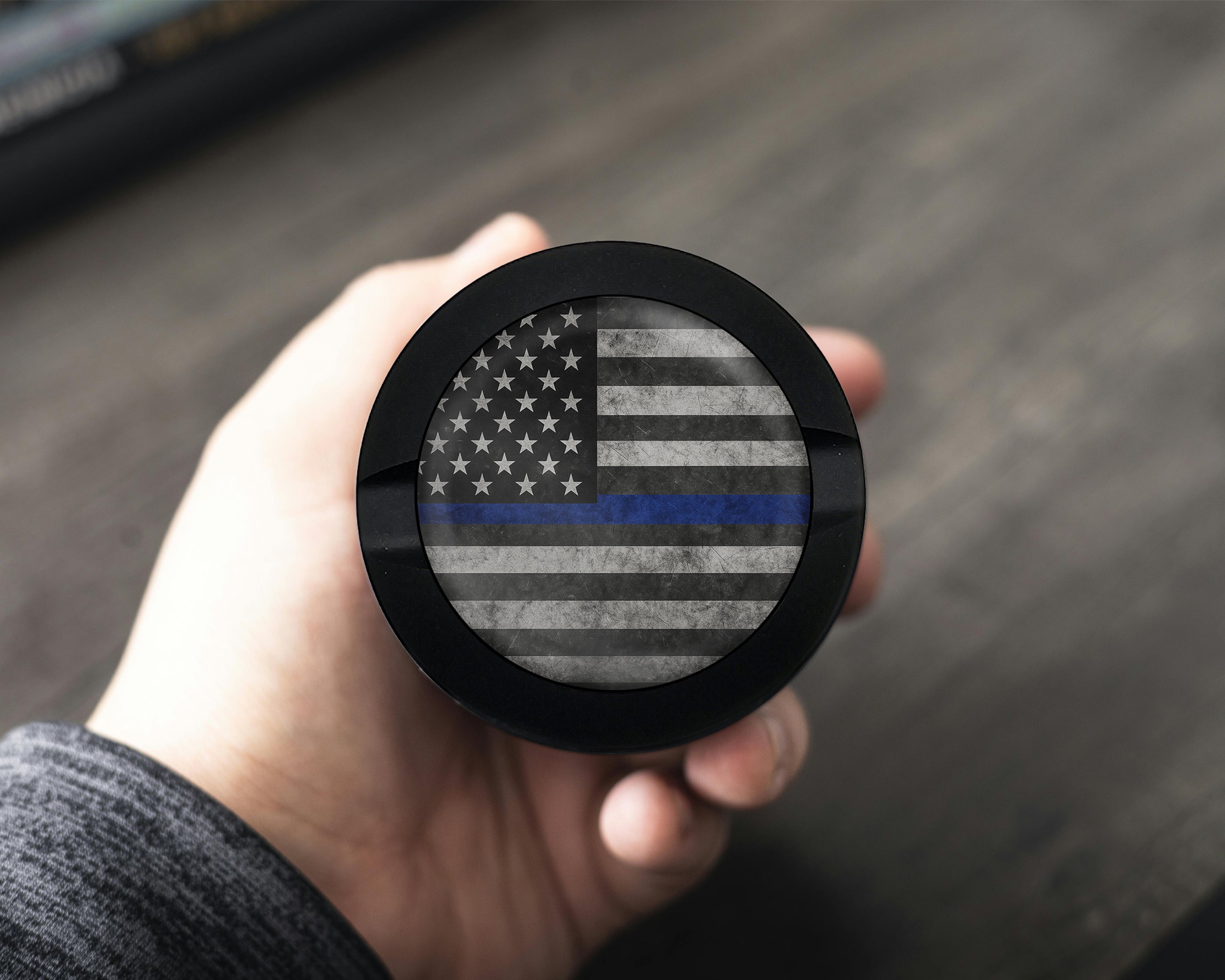 Flag Thin Blue Line Snus Storage Case Bottle Opener
