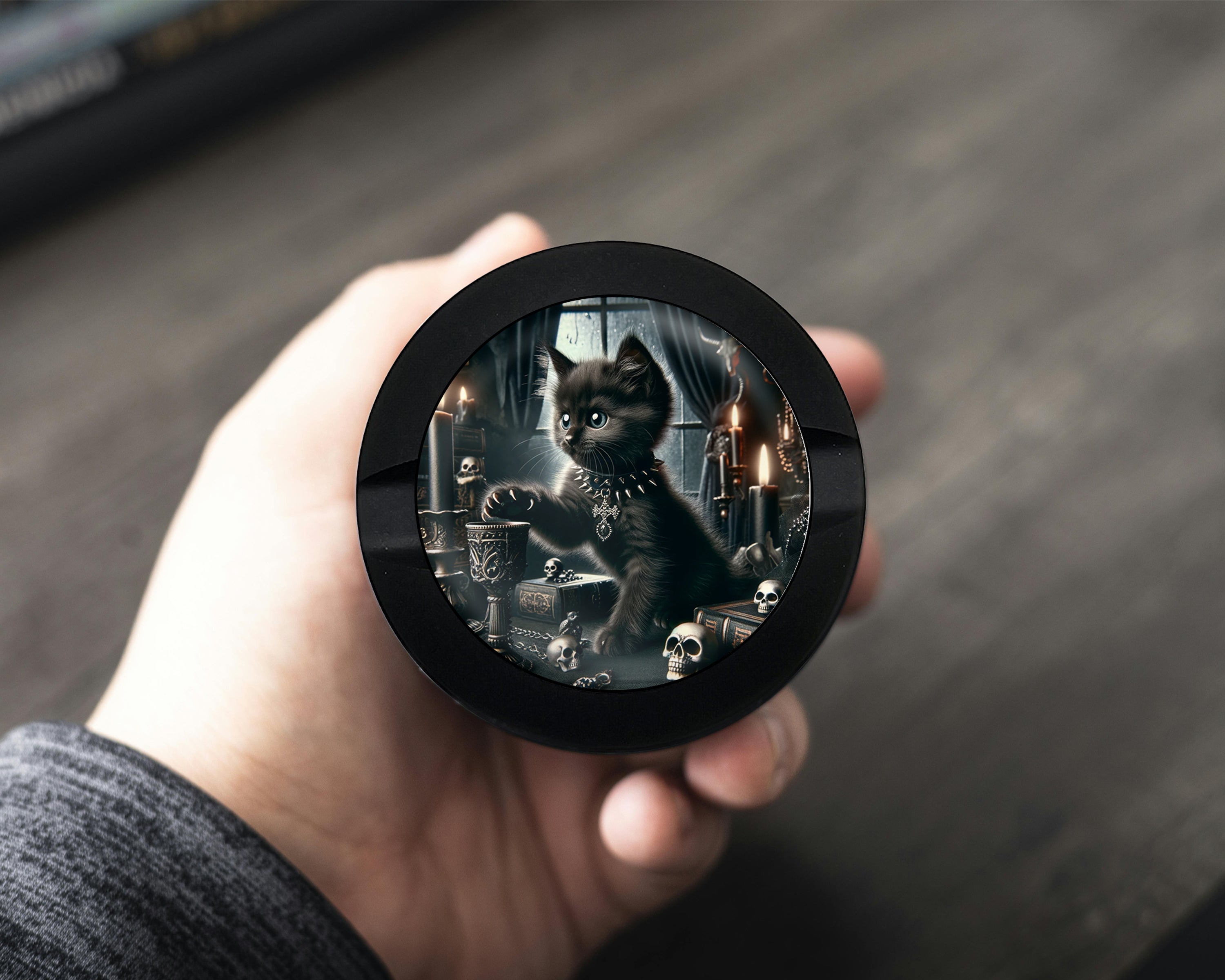 Goth Kitten, Whimsigoth Cat Snus Storage Case Bottle Opener