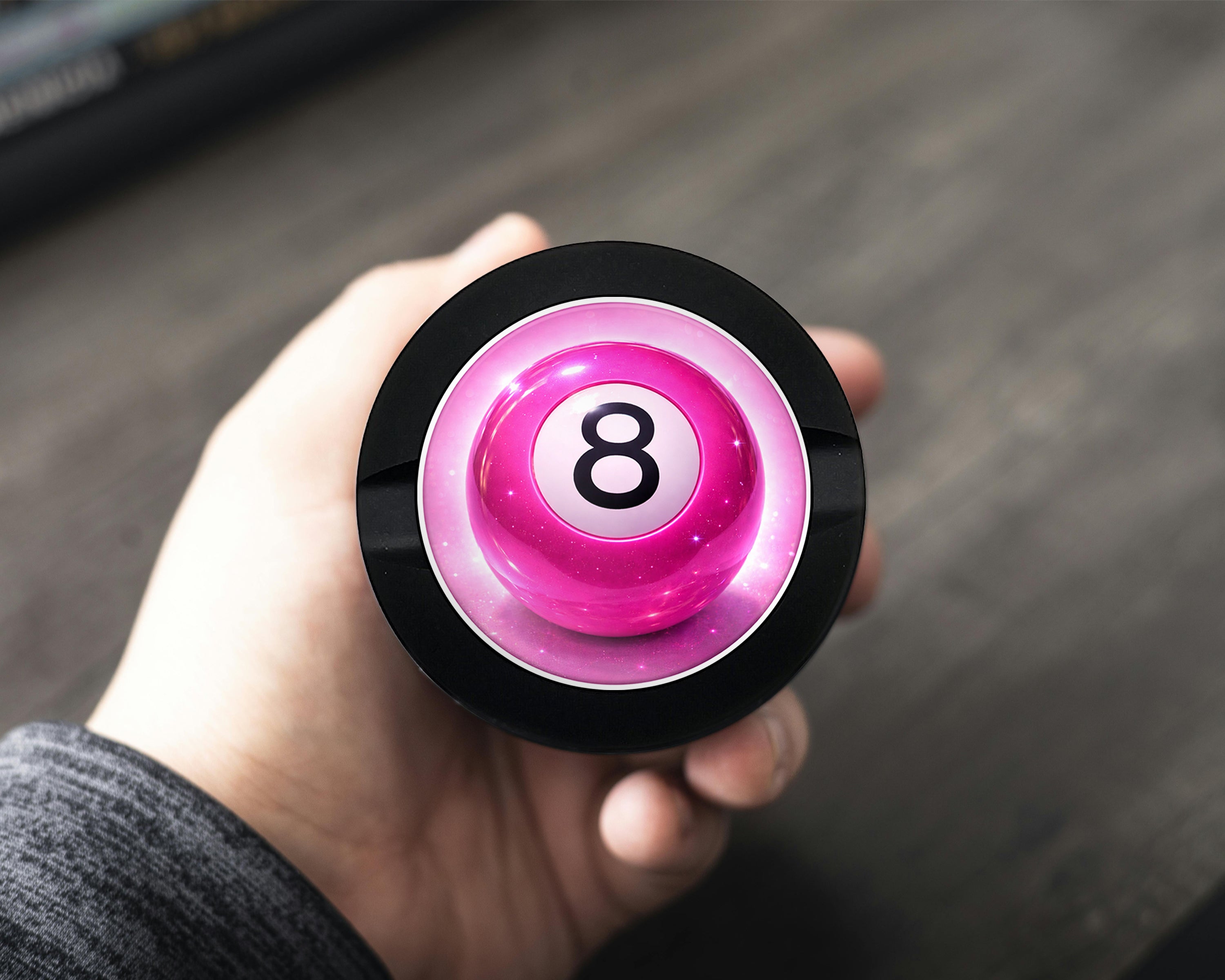 Sparkly Pink 8 Ball Cosmic Pool Aesthetic Snus Storage Case Bottle Opener