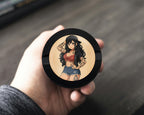 Anime Retro Pin-Up Girl with Long Hair and Tattoos Snus Storage Case Bottle Opener