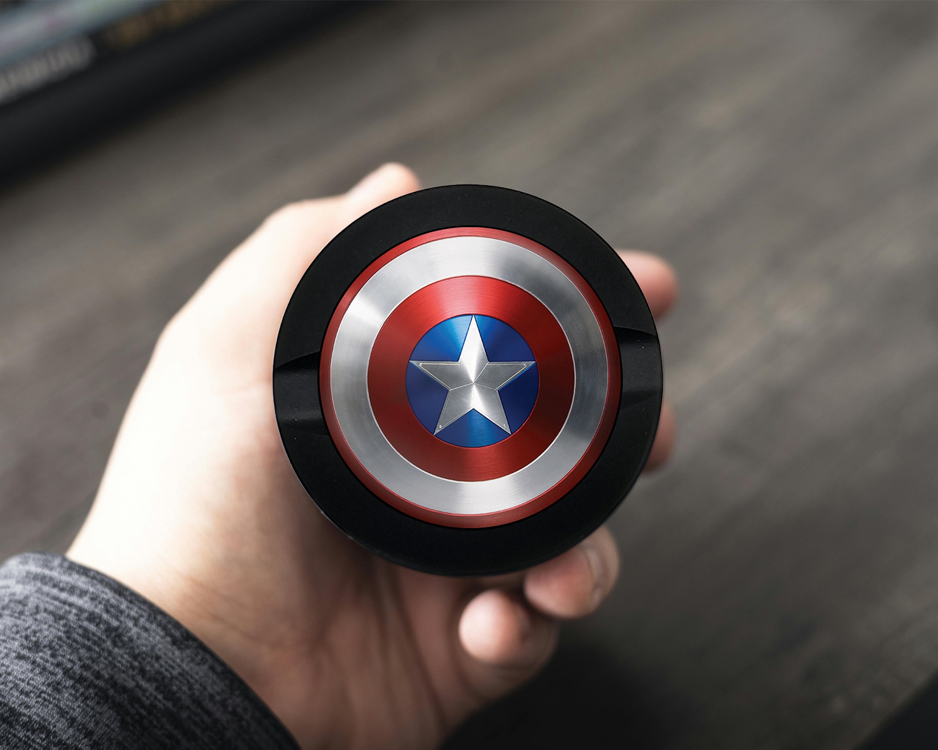 Captain Shield Superhero Comic Art Emblem Snus Storage Case Bottle Opener