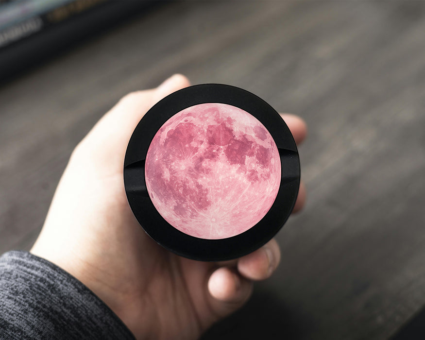 Snus Storage Case Soft Pink Moon Boho Celestial Vibes Black