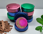 Girly Pink Crescent Moon and Stars Snus Storage Case Blue