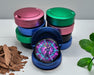 Neon Cosmic Warrior Goddess Snus Storage Case Blue