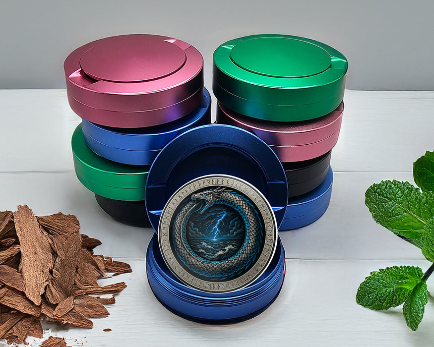 Storm Serpent Ouroboros Sigil Snus Storage Case Blue