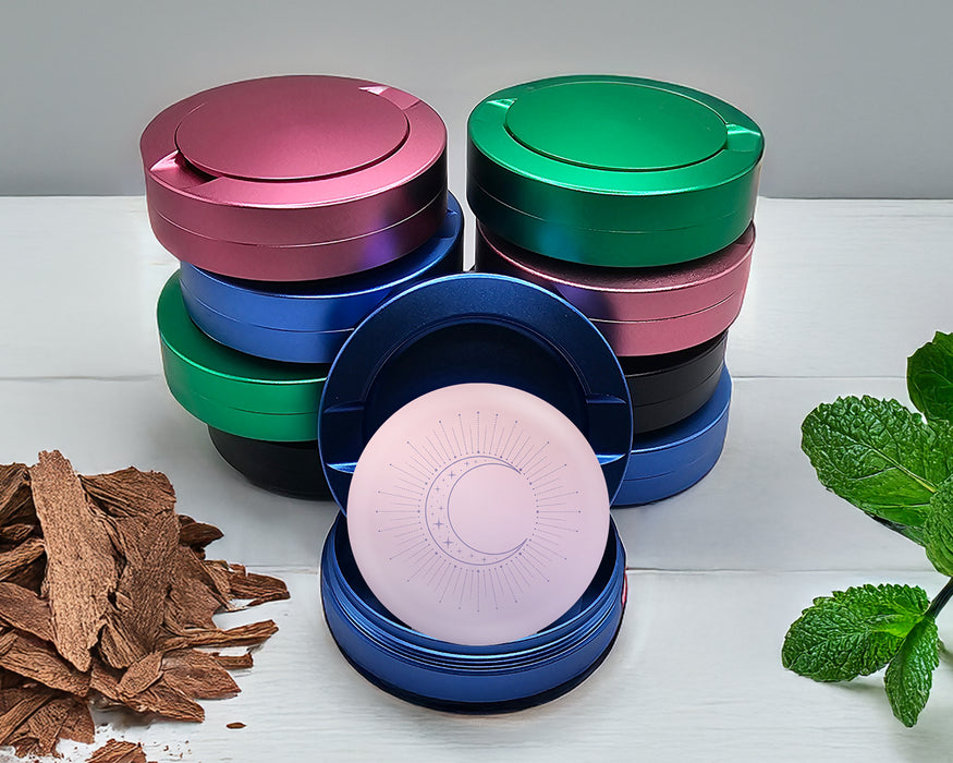 Minimalist Crescent Moon Magic Snus Storage Case Blue