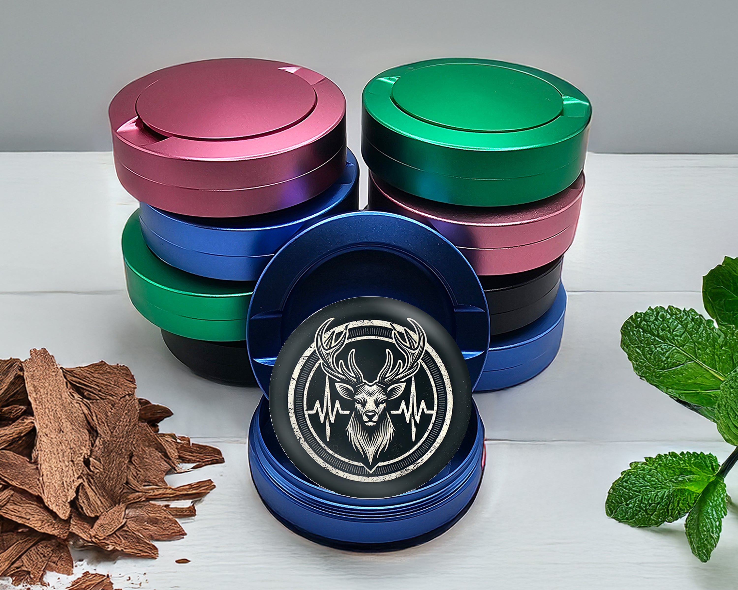 Deer Hunting Heartbeat Snus Storage Case Blue
