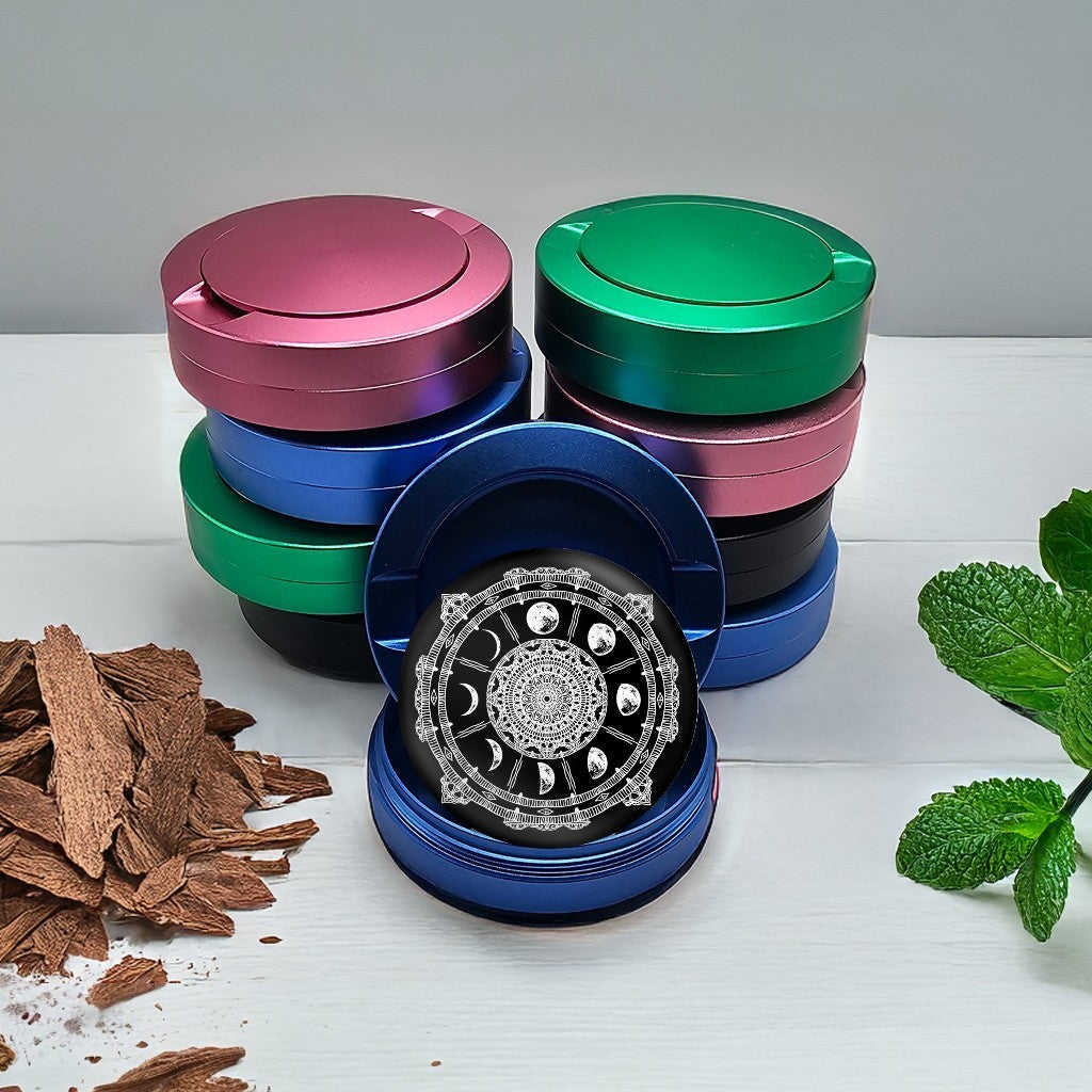 Phases of the Moon Witchy Snus Storage Case Blue