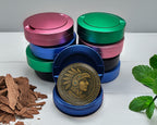 Ancient Mayan Warrior Medallion Art Snus Storage Case Blue
