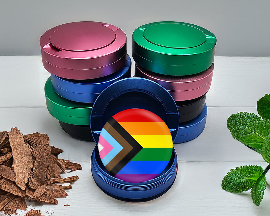 Progressive Pride Flag LGBTQ+ Inclusive Snus Storage Case Blue