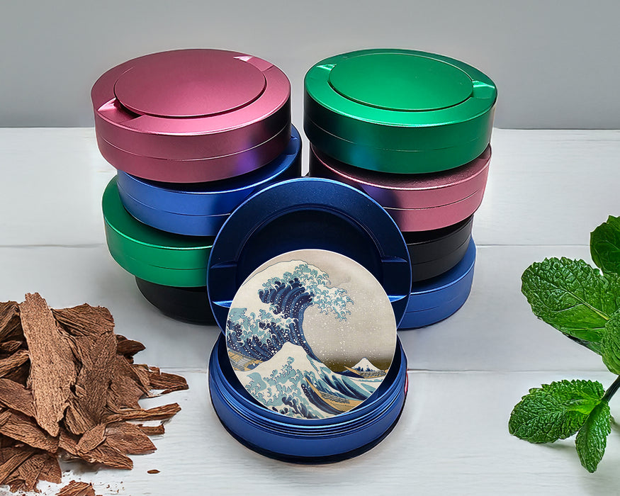 Great Wave of Kanagawa Snus Storage Case Blue