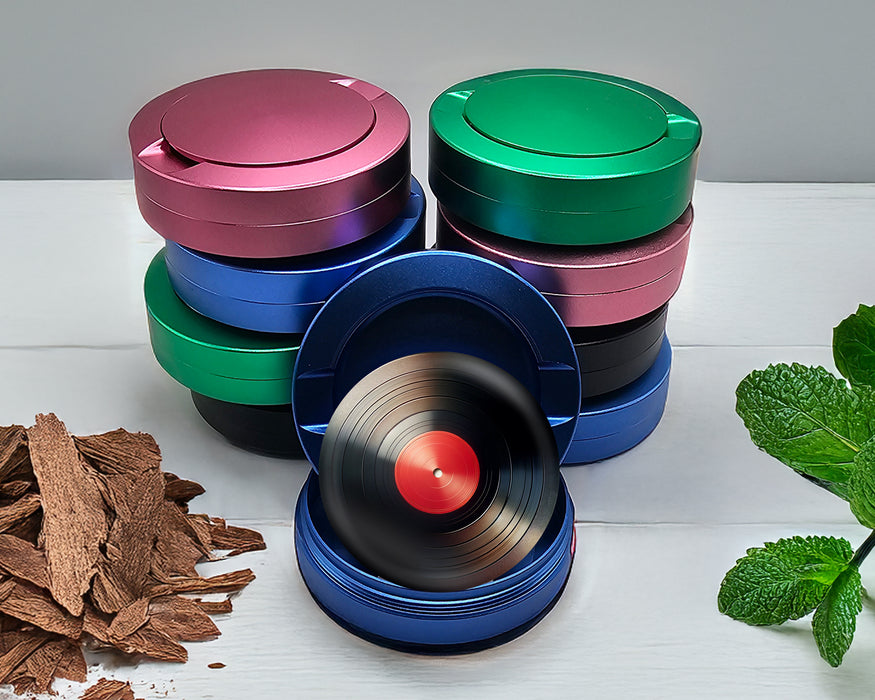 Red Vinyl Record  Snus Storage Case Blue