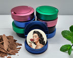 Romantic Retro Rose Beauty Snus Storage Case Blue