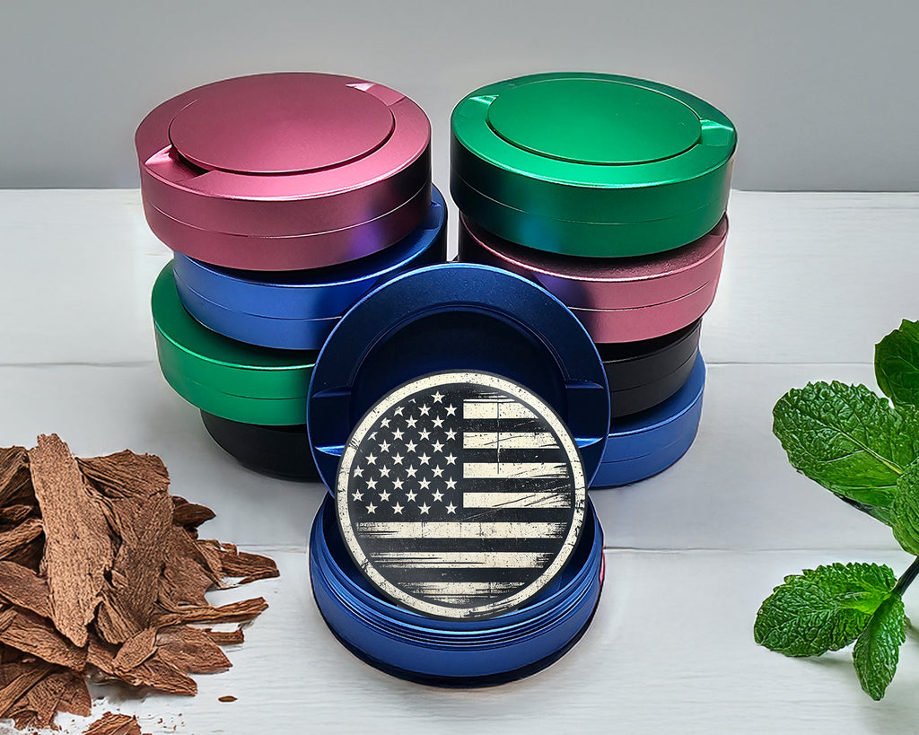 USA Flag American Flag Snus Storage Case Blue