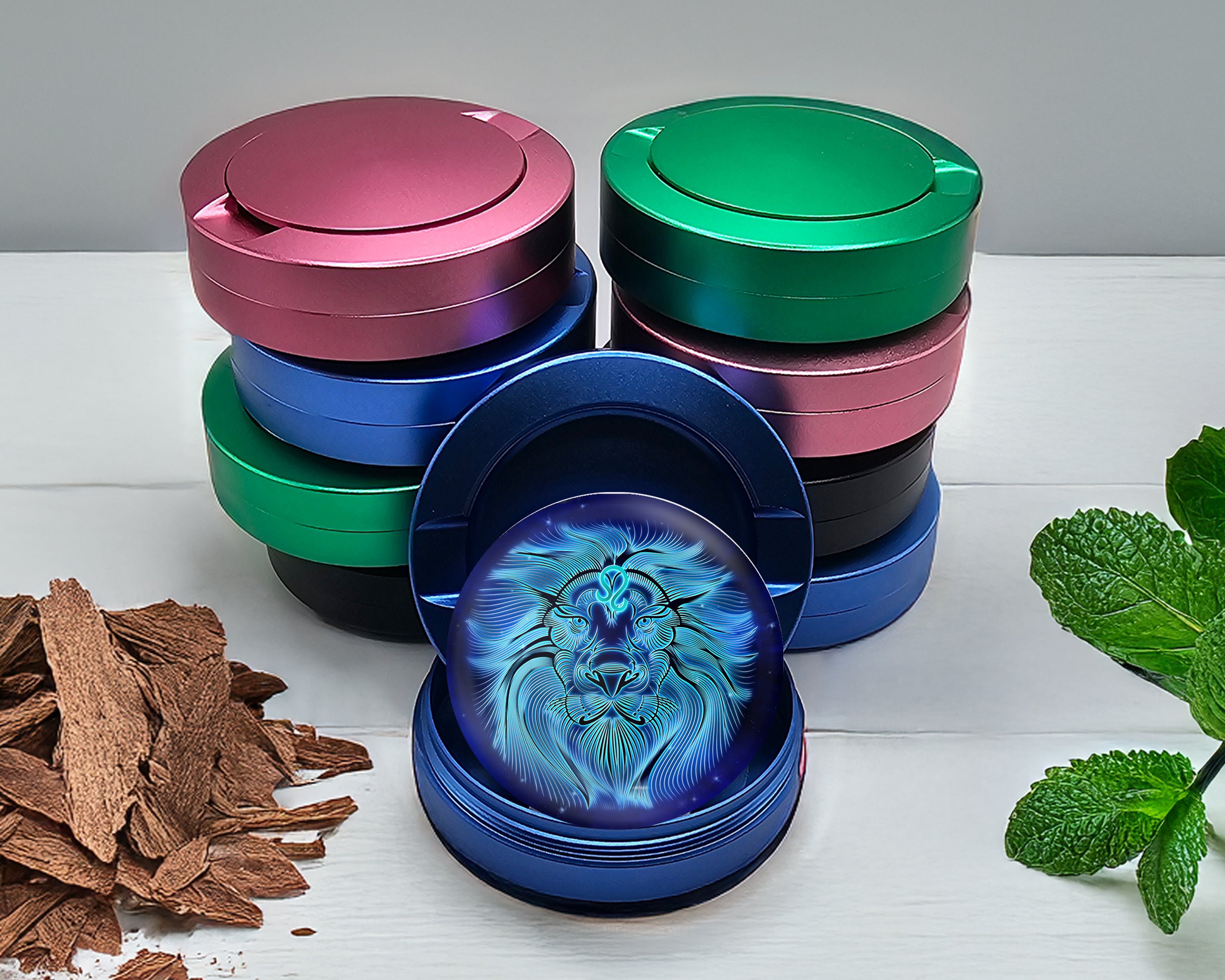 Leo Zodiac Astrology Snus Storage Case Blue