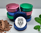 Native American Wolf Snus Storage Case Blue