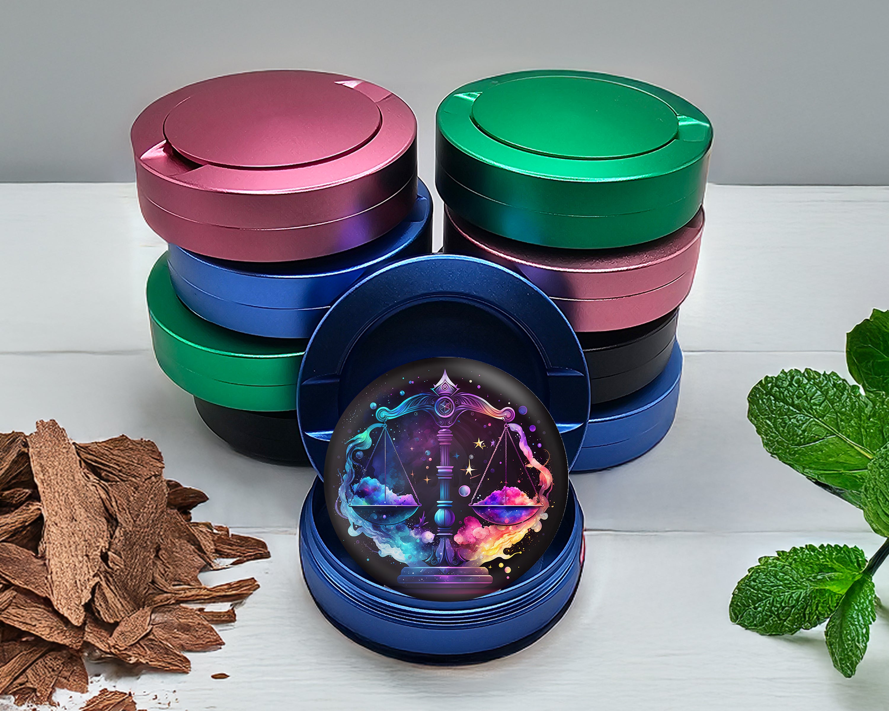 Libra Zodiac Sign Gift, Birth Sign Snus Storage Case Blue