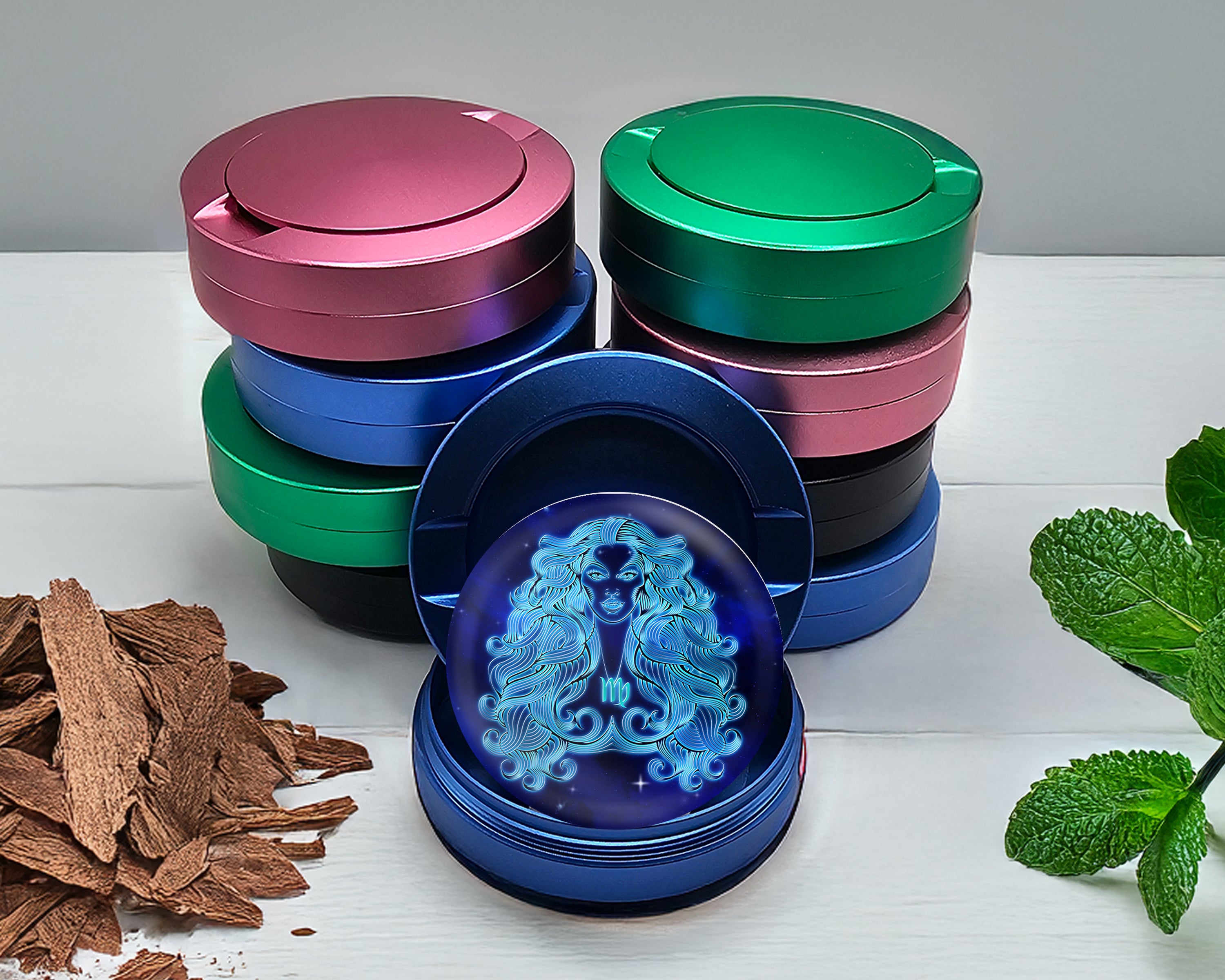 Virgo Zodiac Sign Snus Storage Case Blue