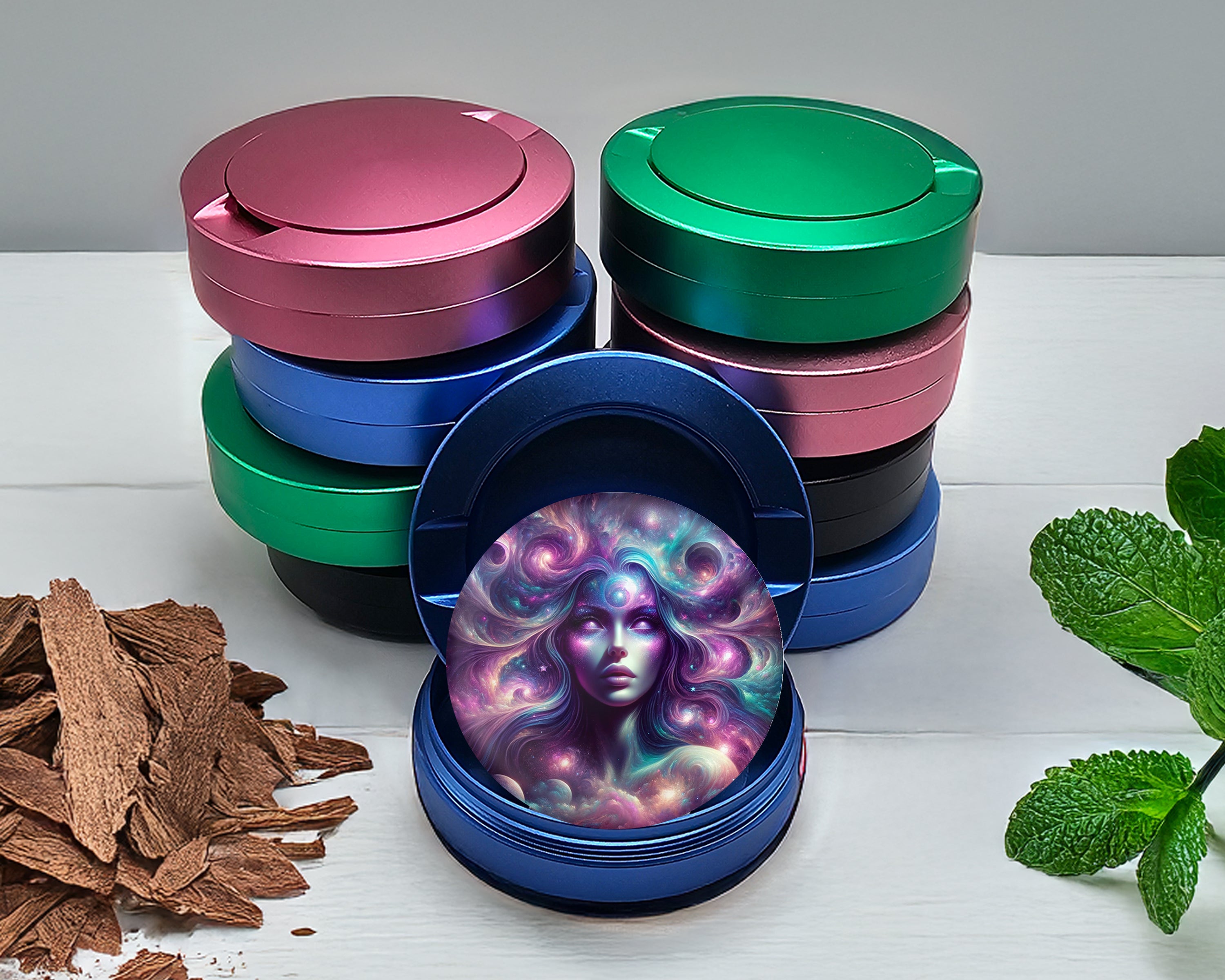 Cosmic Witchy Woman  Snus Storage Case Blue