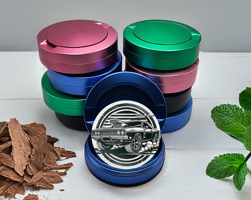 Muscle Car Snus Storage Case Blue