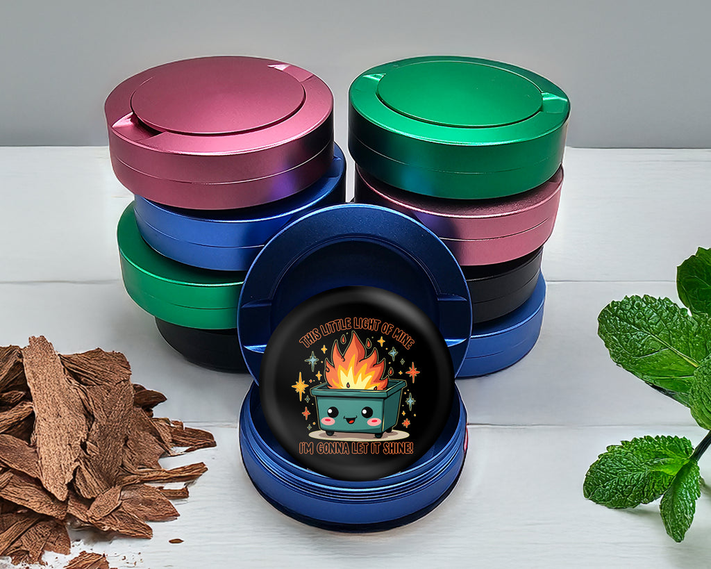 This Little Light Of Mine Dumpster Fire Snus Storage Case Blue