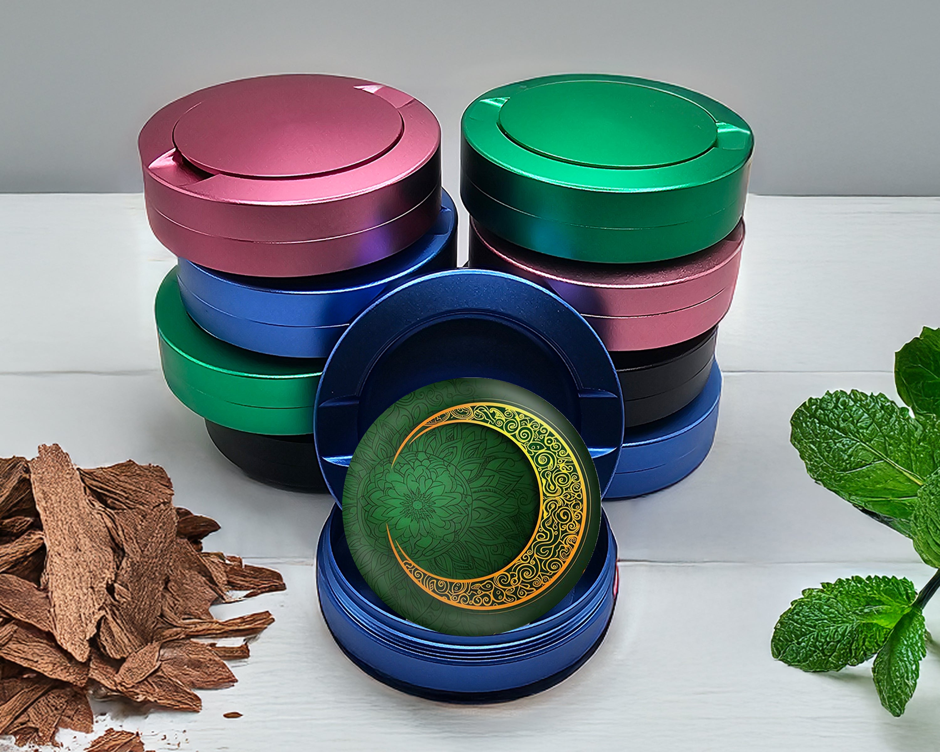 Eid Mubarak Crescent Moon With Stars Snus Storage Case Blue