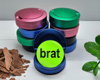 Brat Lime Green Grinder Snus Storage Case Blue