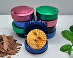 Bees on A Honeycomb Snus Storage Case Blue