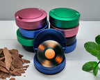 Orange Vinyl Record Snus Storage Case Blue