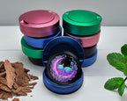 Psychedelic Moon Cat Dreams Snus Storage Case Blue