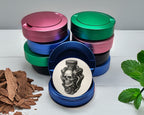 Skull Engine Mashup for Mechanics and Gearheads Snus Storage Case Blue