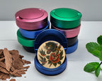 Classic Skull and Roses Flash Tattoo Design Snus Storage Case Blue