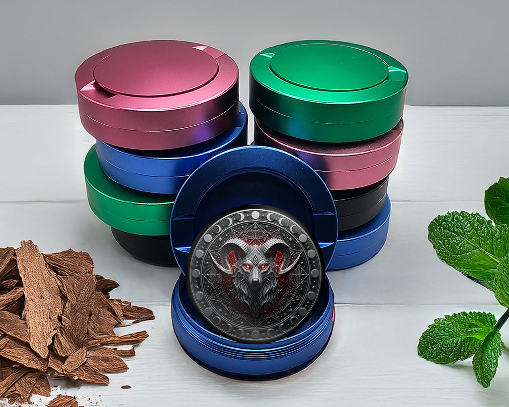 Lunar Inferno Ram Sigil Snus Storage Case Blue