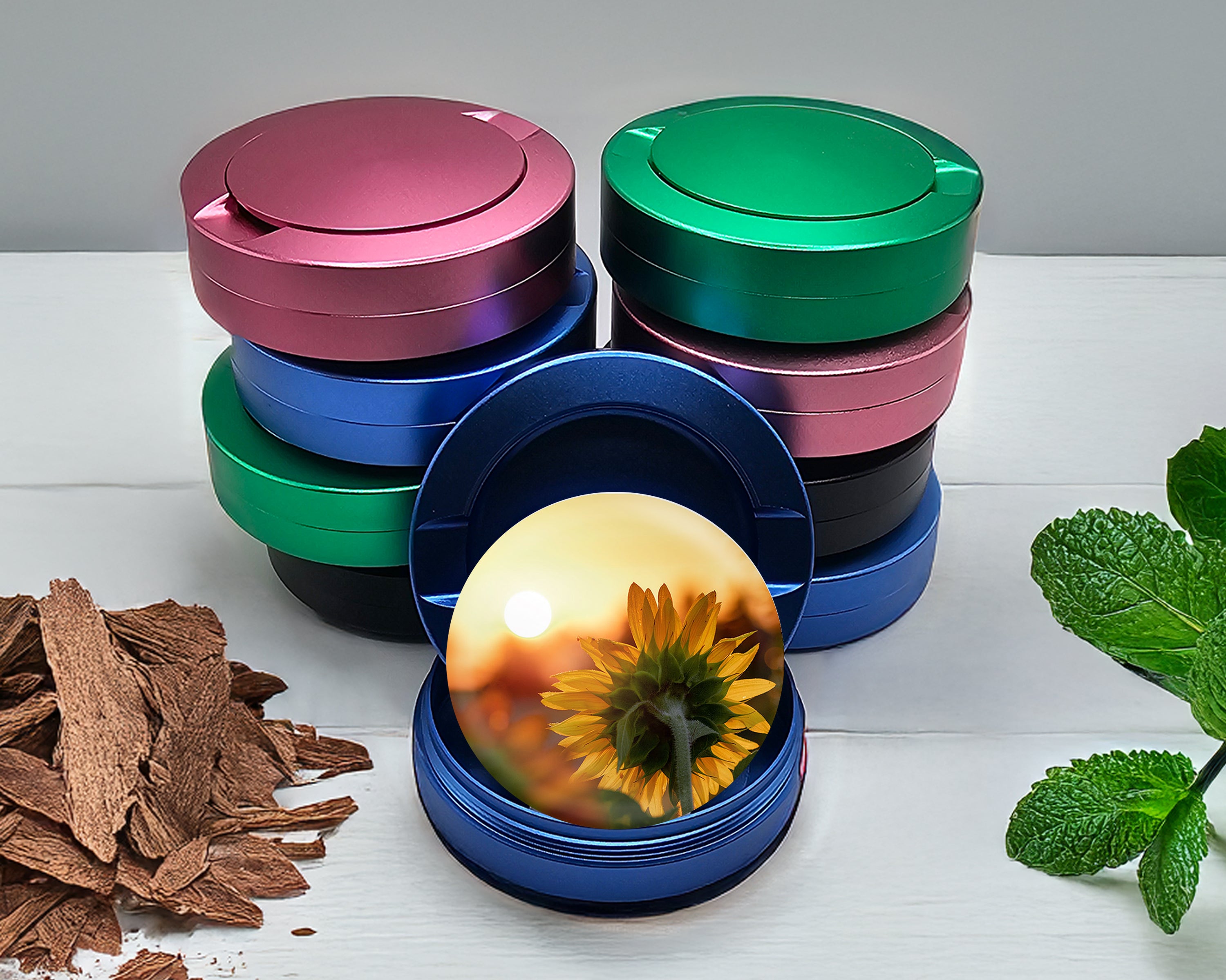 Sunflower Snus Storage Case Blue