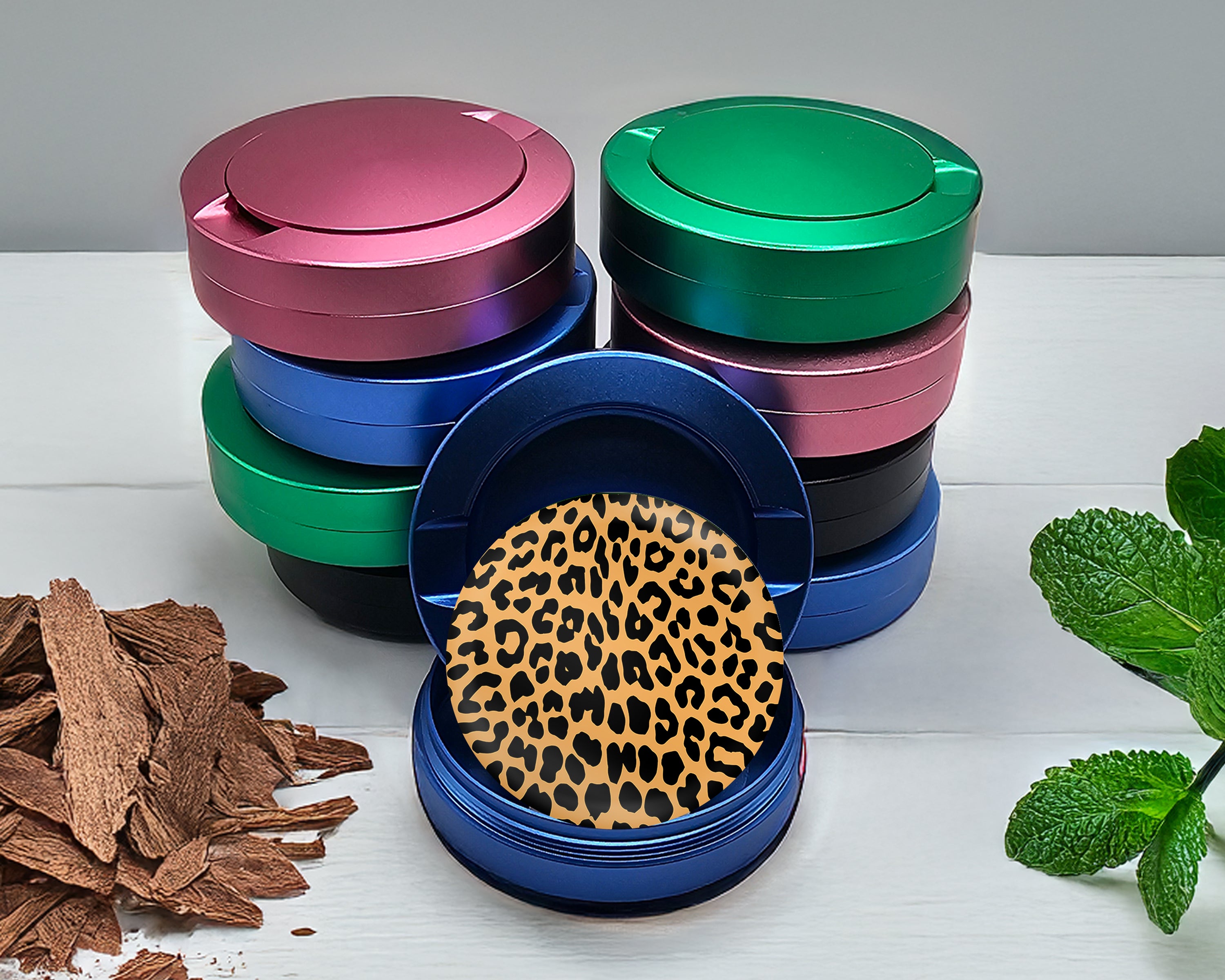 Leopard Print Snus Storage Case Blue