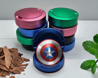 Captain Shield Superhero Comic Art Emblem Snus Storage Case Blue