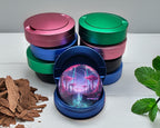 Cyberpunk Neon City Sci-Fi Skyline Art Snus Storage Case Blue