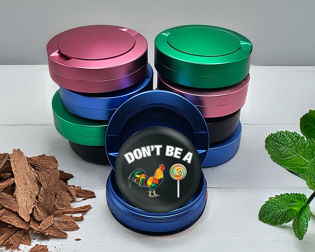 Don't Be A C-ck Lollipop Sucker Snus Storage Case Blue