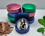 Noir Rose Vintage Elegance Snus Storage Case Blue