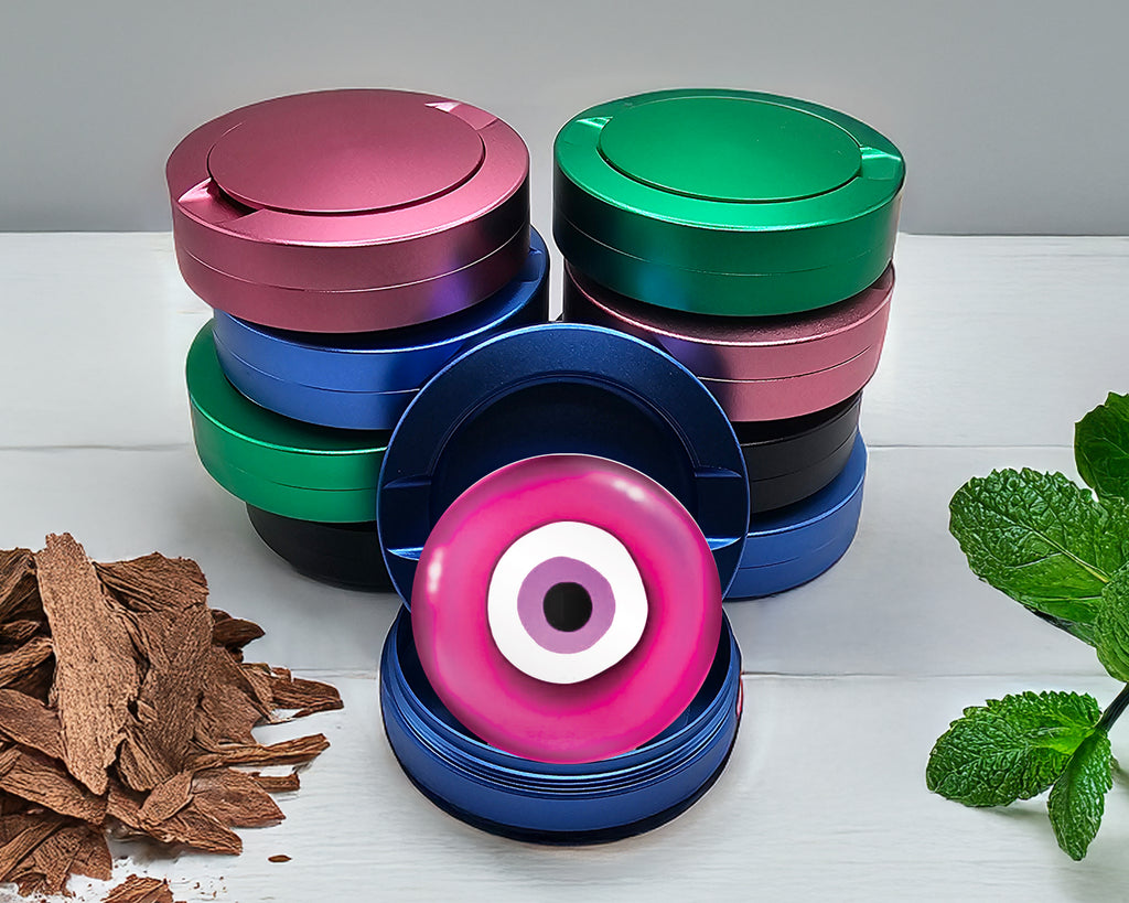 Pink Evil Eye Nazar Amulet Snus Storage Case Blue