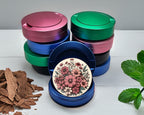 Vintage Flowers Snus Storage Case Blue