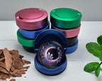 Floral Crescent Crystal Garden Snus Storage Case Blue