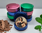 Sultry Vintage Glamour Muse Snus Storage Case Blue