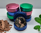 Glamorous Art Deco Flapper Snus Storage Case Blue