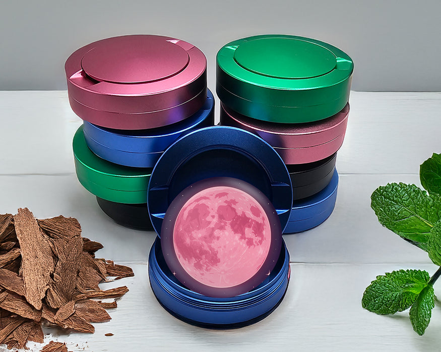 Anime Rose Pink Full Moon Aesthetic Snus Storage Case Blue
