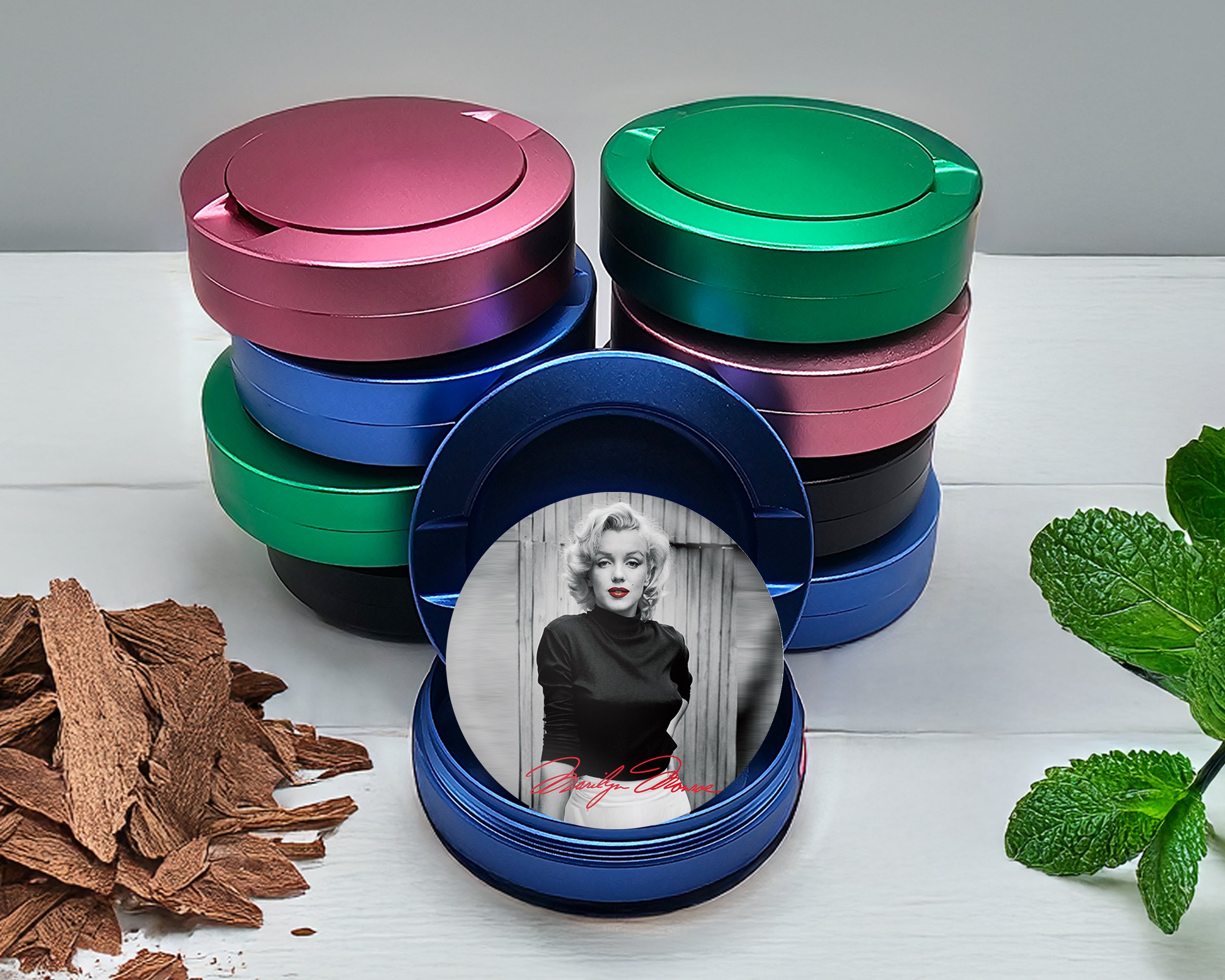 Marilyn Monroe Signature Snus Storage Case Blue